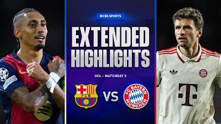 Barcelona vs Bayern Extended Highlights  UCL League Phase MD 3  CBS Sports Golazo [upl. by Nirtak]