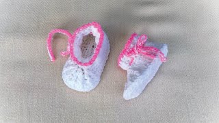 Crochet Cute Adorable Baby Booties for 36 Month Olds [upl. by Yelrebma]