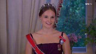 Royal banquet for Princess Ingrid Alexandra of Norways 18 year birthday [upl. by Eremehc980]