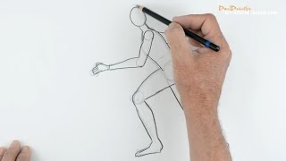 Drawing People Part 2  Revealed How to Draw a Running Figure Simply for Beginners [upl. by Winnie]