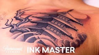 Japanese Temple Tattoos Elimination Official Highlight  Ink Master Grudge Match Season 11 [upl. by Anoed]