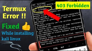 Repository is under maintenance or down Error fixed 👍 in termux  403 forbidden during kali linux [upl. by Arzed779]