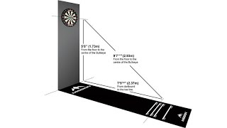 How to measure dartboard height and Oche throwline distance [upl. by Ecirbaf]