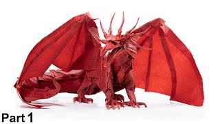 Origami Ancient Dragon Satoshi Kamiya part 1 [upl. by Haet]