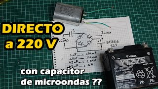 CARGAR BATERIA DE AUTO MOTO CON CAPACITOR y DIRECTO A 220 AC [upl. by Scholem]