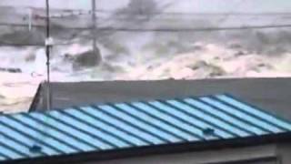 Massive Tsunami in Miyaki overtops tsunami barriers Stabilized [upl. by Cassey]