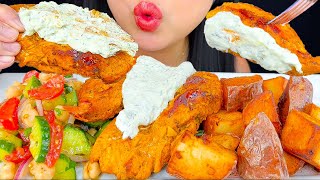 ASMR Roasted Lemon Chicken Cucumber Salad amp Crispy Potatoes  Eating Sounds  Mukbang  ASMR Phan [upl. by Sena]