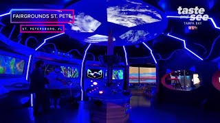 Fairgrounds St Pete offers immersive art experience  Taste and See Tampa Bay [upl. by Owiat]