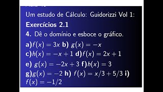 Cálculo diferencial e Integral Exercícios 21 Aula 45 [upl. by Waltner]