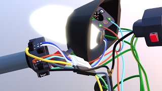 Bike HeadlightIndicator wiring DiagramBacklight Connection  hero [upl. by Rehpinnej]