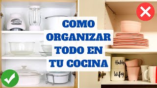 COMO ORGANIZAR TODO EN TU COCINA Tips de Experta en Limpieza y Organización [upl. by Annoyek14]