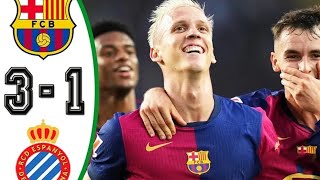 Barcelona 3 Vs 1 Espanyol Highlights 2024 💯❤️ [upl. by Ylas161]