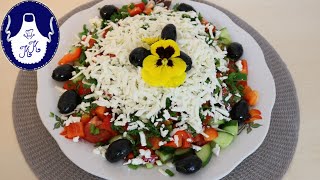 Bulgarischer Schopska Salat  Balkan Salat  Шопска салат  Sommersalat [upl. by Hutchinson]