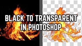 How To Change Black To Transparent PNG In Photoshop [upl. by Eiuqnom]