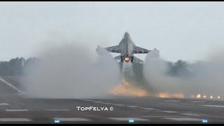 F16 Performs Fantastic TouchAndGo With Two Rolls [upl. by Atener]