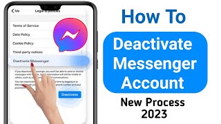 How To Deactivate Messenger Account New Update 2023  Deactivated Messanger Account [upl. by Manno]