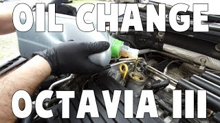 How to change oil and all filters  Skoda Octavia III 14 TSI COMPLETE Guide [upl. by Alesi298]