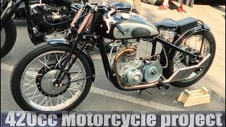 1930s racing style custom motorcycle 420cc [upl. by Eilsew894]