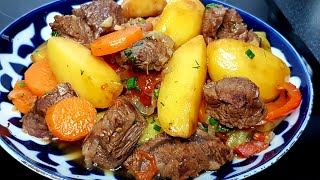 Знаменитое блюдо нашей quotЧайханыquot Тушёное мясо с картофелем [upl. by Kcirreg]