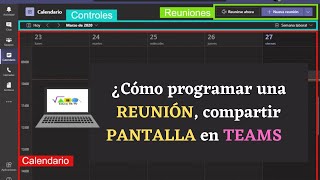 ¿Cómo programar una REUNIÓN y compartir PANTALLA en TEAMS [upl. by Doane378]