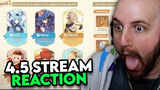 This Genshin Impact Update Is INSANE  45 LIVESTREAM REACTION [upl. by Tiny]