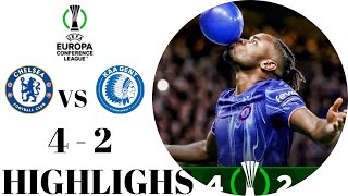 Chelsea vs Gent 42 Highlights GOALS  Conference League  2024 [upl. by Rahsab813]