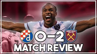 Dinamo Zagreb 02 West Ham Utd highlights discussed  Rice amp Antonio score in Europa League [upl. by Yanetruoc]