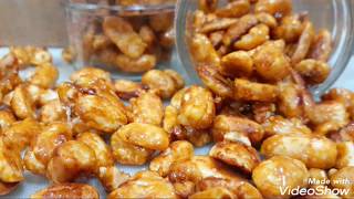 How to make Caramelized peanuthome made nutsbest and simple recipes to make [upl. by Siddra206]