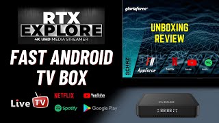 Fast Android Media Streaming TV Box  GloriaForce RTX Explore ⫸ UNBOXING REVIEW ⫷ [upl. by Ellienad]