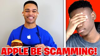 APPLE BE SCAMMING  Kyle Exum  If Apple Made a Restaurant REACTION [upl. by Clareta]