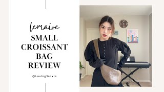 Lemaire小号牛角包上身评测来啦！Lemaire small croissant bag review [upl. by Arikihs]