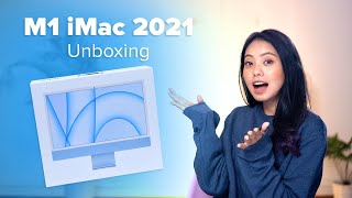 M1 iMac 2021 Unboxing ASMR iMac Apple unboxing [upl. by Brook]