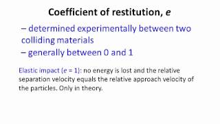 Dynamics Lecture 21 Impact Coefficient of restitution [upl. by Kahler]