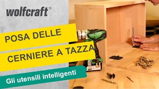 Come installare facilmente le cerniere a tazza  wolfcraft [upl. by Gristede]