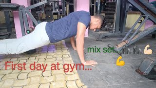 First Day At Gym MIXx set🦍💪 viralvideo gymexercises motivation [upl. by Iahk]