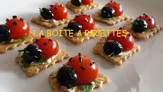 Coccinelles apéritives  APERITIF DINATOIRE  LA BOITE A RECETTES [upl. by Anilegnave]