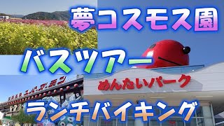 【めんたいパーク】 バスツアーに参加しました！ 【夢コスモス園】 【箕面温泉】 [upl. by Mal]