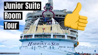 Harmony of the Seas  Junior Suite Room 8632 Tour [upl. by Akerahs418]