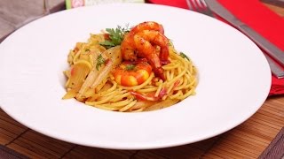 Spaghetti sans gluten aux crevettes safran et fenouil [upl. by Yrffoeg]