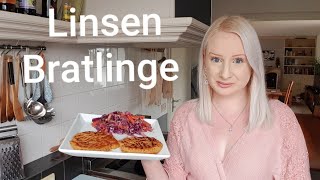 Vegan  Linsen Bratlinge  Healthy [upl. by Odranoel648]