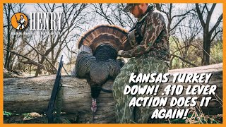 Kansas bird down Turkey hunting with a 410 lever action shotgun [upl. by Brown977]