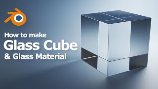 How to make Blender glass cube with transparent glass material using Principled BSDF node [upl. by Annoif92]