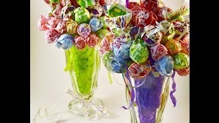 Edible Candy Bouquet Lollipop Malt Howto Video  RadaCutlerycom [upl. by Eetsirhc]