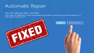 how to fix automatic repair loop in Windows 10 or startup repair couldn’t repair your pc 2021 [upl. by Pelage]