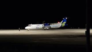 MASwings ATR72500 Night Startup and Taxi [upl. by Kcaz770]