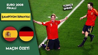 İspanya 10 Almanya  Euro 2008 Finali  Türkçe Spiker [upl. by Jallier185]