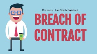 Three Types of Breaches  Contracts  Breach and Repudiation [upl. by Ahsitam]