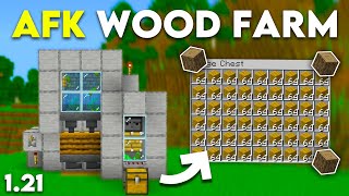 AFK Wood Farm Tutorial in Minecraft Bedrock 121 MCPEXboxPS4Nintendo Switch [upl. by Jacquetta421]