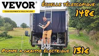 échelle télescopique en aluminium et une pompe a graisse électrique de chez VEVOR [upl. by Quince]