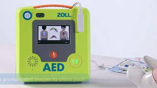 ZOLL AED 3® device Basic Training Video AHA English [upl. by Ayikahs]